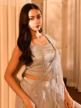 Coloured Sequins Cutdana Sash Skirt